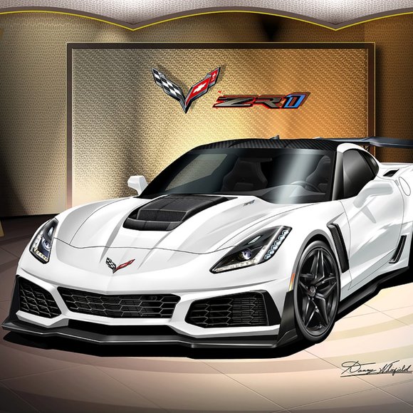 2019 CORVETTE ZR-1 - ARCTIC WHITE - Picture 1 of 2